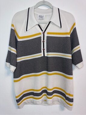 Vintage 60s 70s Donegal Coleseta Shirt Men XL Dagger Collar Rare Size Antique